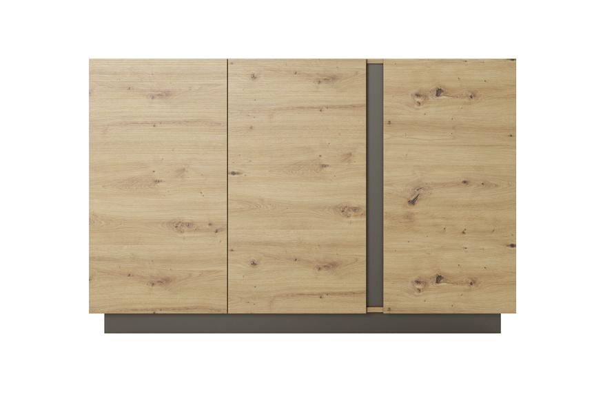 Комод Perfect Home Arco 3D/138 3-дверный Дуб артизан/Графит (PFH-091062)