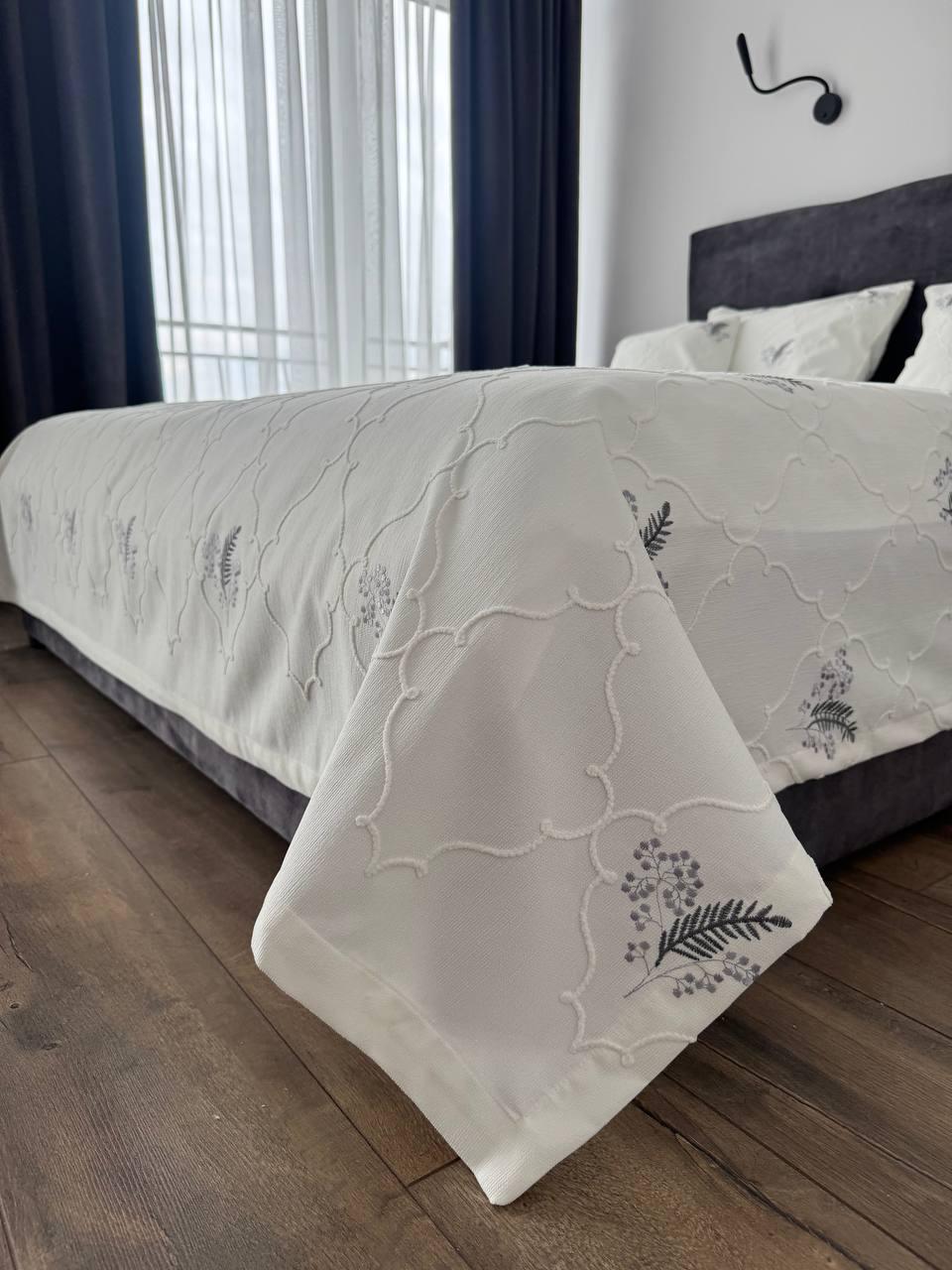 Покрывало Барокко №7 хлопок 240х250 см Молочный (55677-7-240x250cm) - фото 4 Покрывало Барокко №7 хлопок 240х250 см Молочный (55677-7-240x250cm) - фото 4