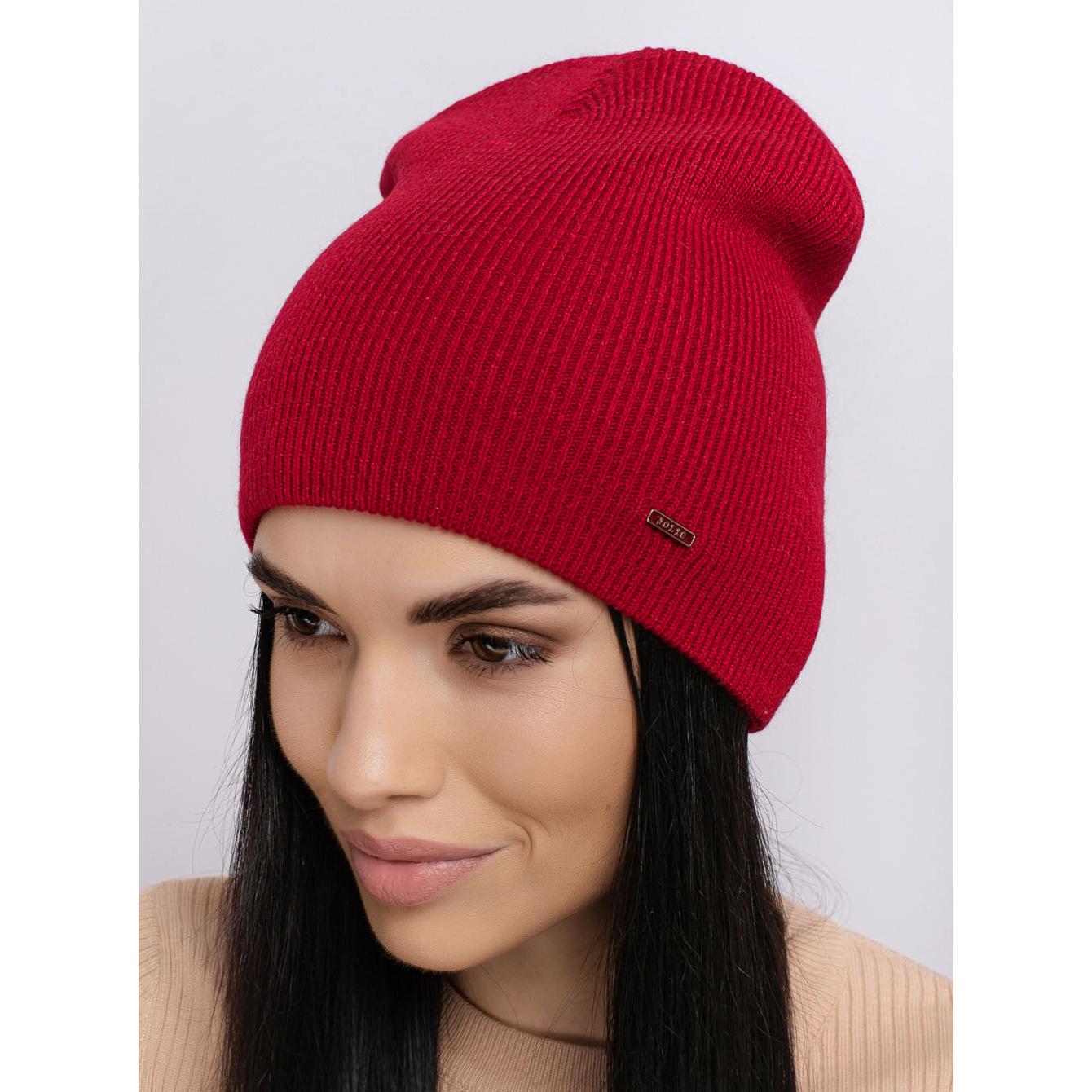 Шапка женская полушерстяная Leks Гремми one size Красный - фото 1