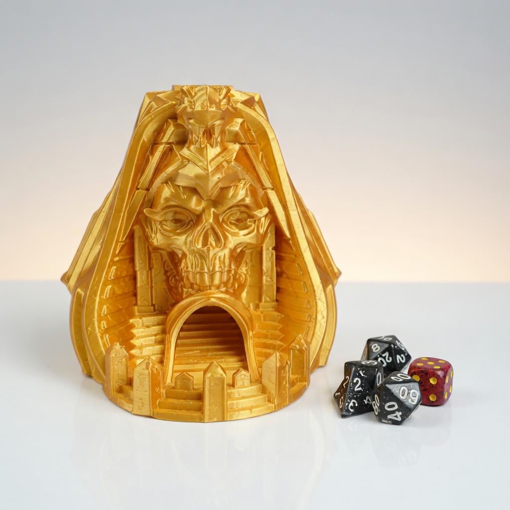 Башня для игральных кубиков Череп Фараона Золотой (0303-2)