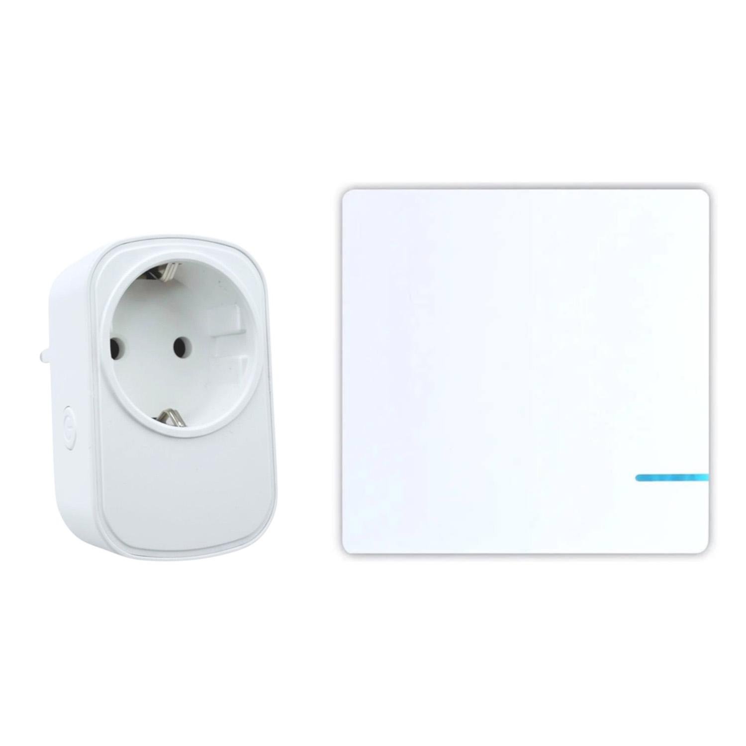 Комплект з розумної бездротової розетки SW-R08 і 1-канальної клавіші NK1 Комплект з розумної бездротової розетки SW-R08 і 1-канальної клавіші NK1