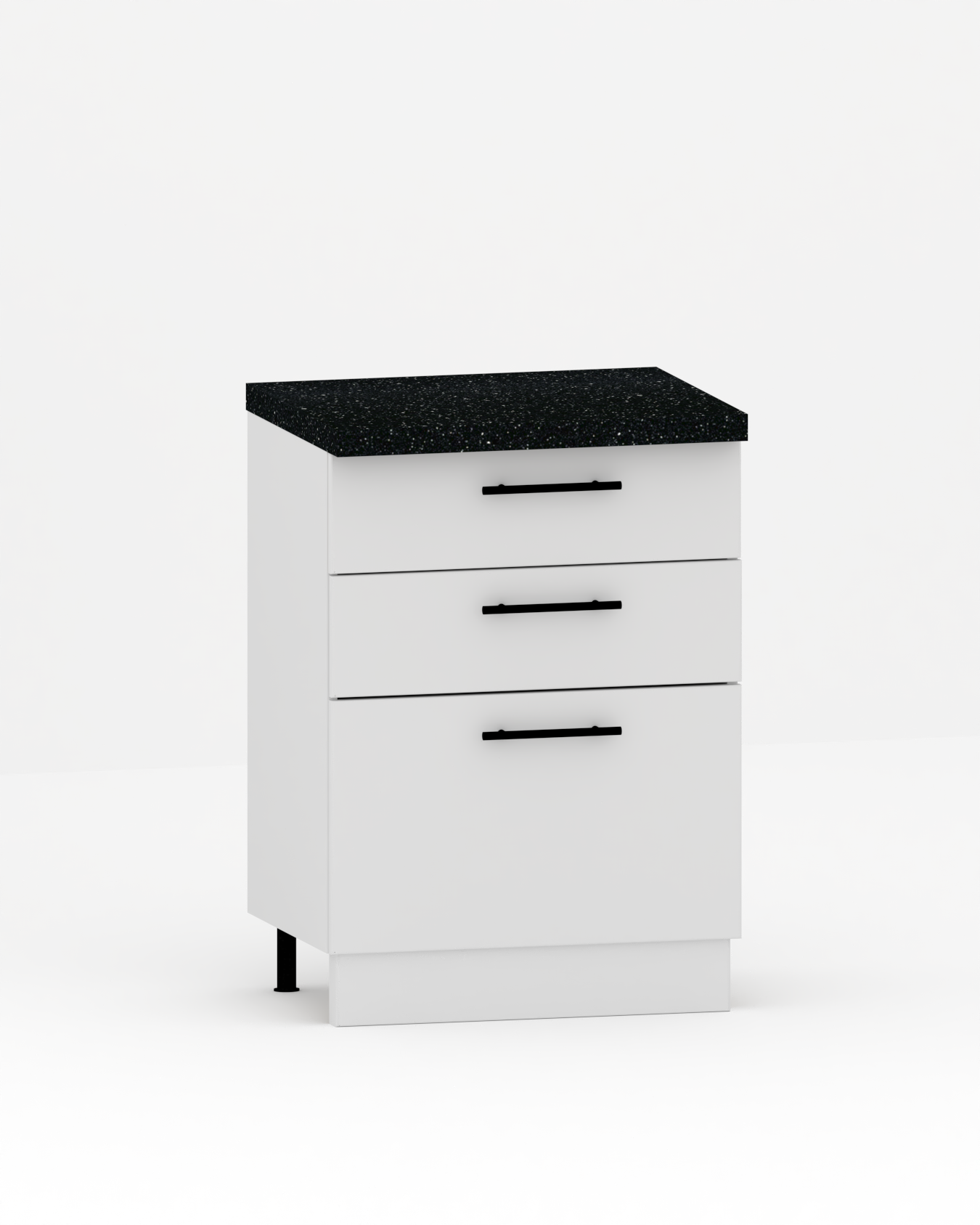 Шафа нижня Фасади КМН 6 з трьома шухлядами 177x177x355 мм Білий - фото 1