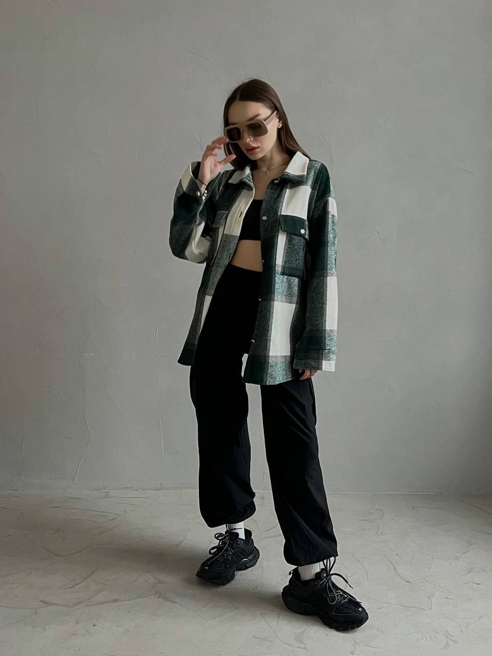 Рубашка женская байковая р. 42/46 Зеленый (c1526-1301-1) - фото 2