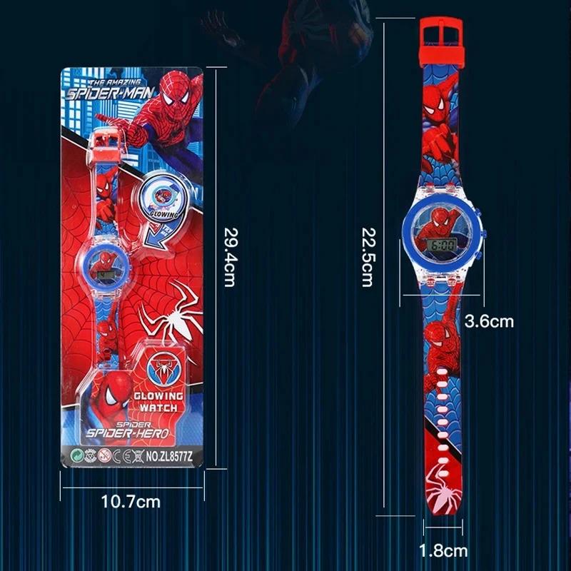 Дитячий електронний годинник з підсвічуванням Spider Man Light Watch - Людина Павук - фото 2