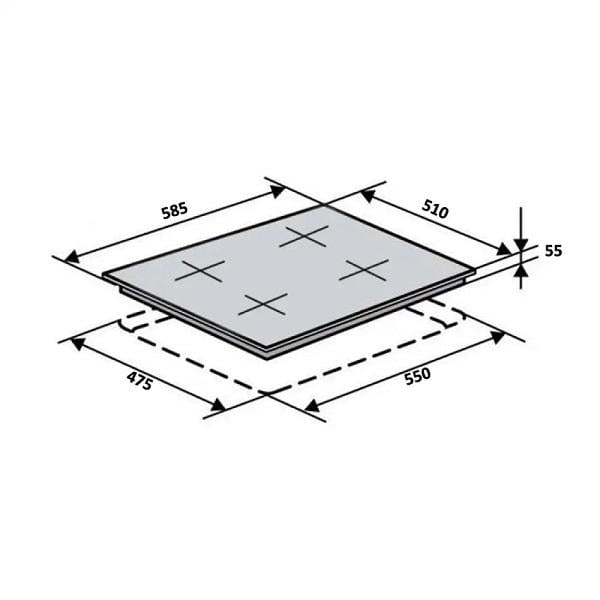 Газова поверхня Ventolux HG L8G CEST MBG (10959) - фото 8