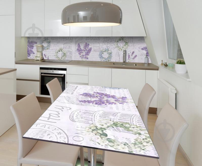 Наклейка виниловая на стол Zatarga  "Прованс Лаванда" 650х1200 мм
