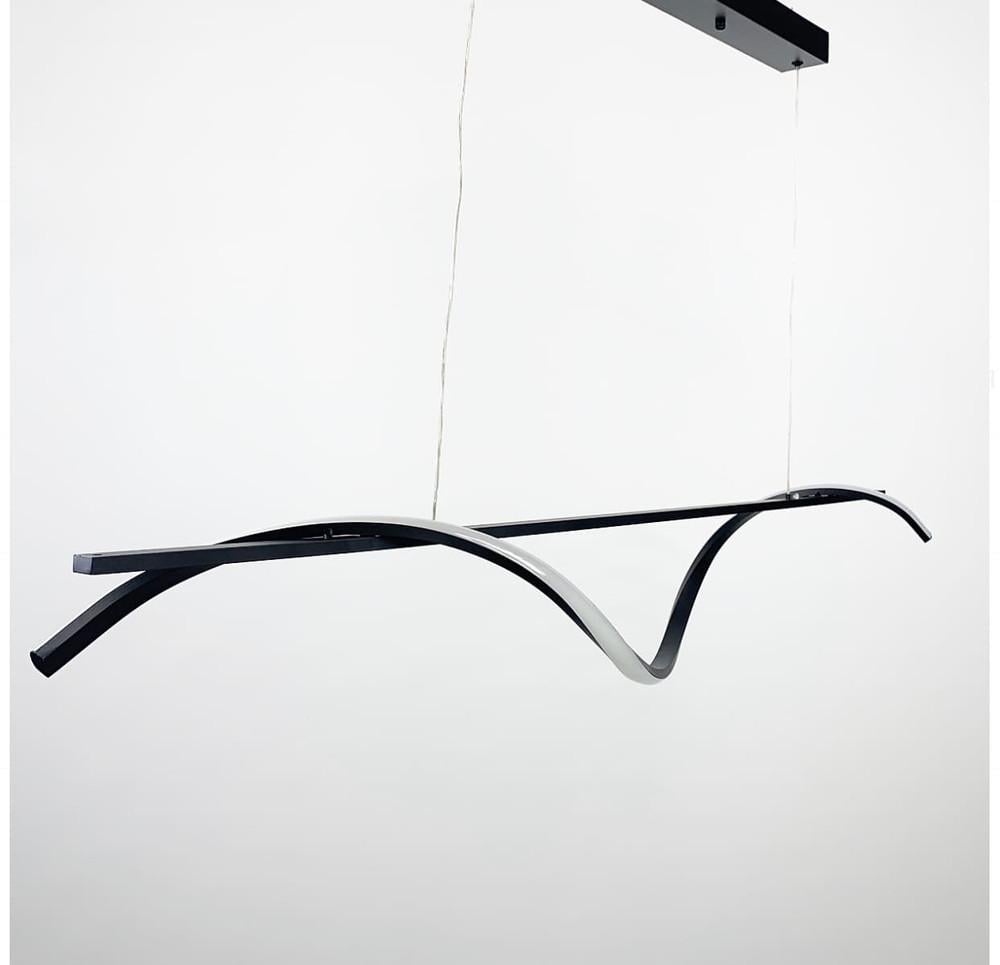 Люстра видовжена лінійна світлодіодна 120 см Чорний (NO 8) - фото 3