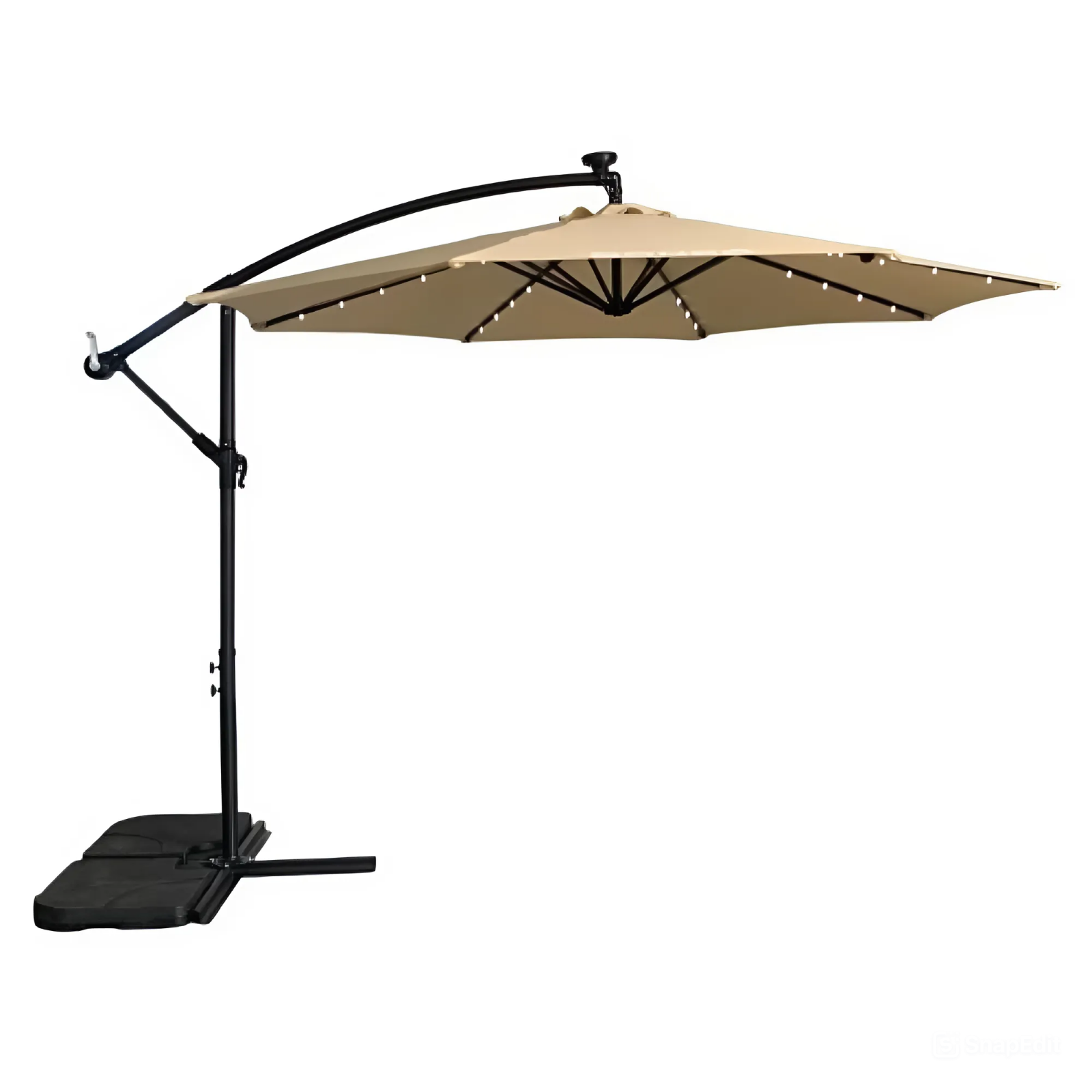 Зонтик садовый Bonro B-7012LP с подсветкой LED на 8 спиц 3 м Бежевый (21-76-42400512)