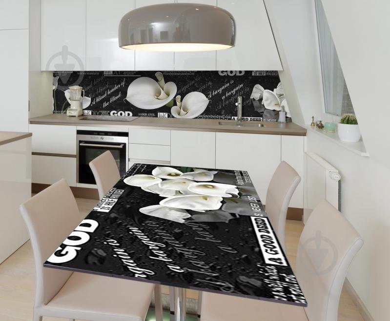 Наклейка 3Д виниловая на стол Zatarga «Тайны изящества» 650х1200 мм для домов, квартир, столов, кофейн, кафе