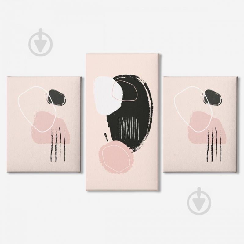 Модульная картина из трех частей Malevich Store 96x60 см Pink (MK322008)
