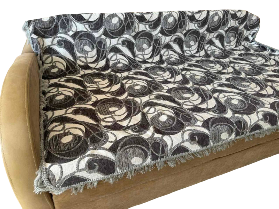 Покрывало гобелен 150х200 см с накидками на кресло Серый (Д-gobelen-new-001-03)