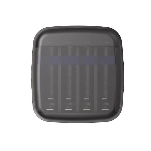 Зарядний пристрій універсальний Xtar BC4 для AA/AAA 1,5V Li-Ion/Ni-MH USB-С Power Bank LED ліхтарик та індикатор 4ch Black (25994145)