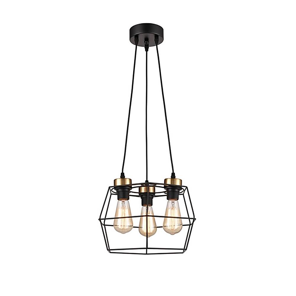 Люстра подвесная в стиле лофт Light House SRS-19232/3 Черный/Бронзовый