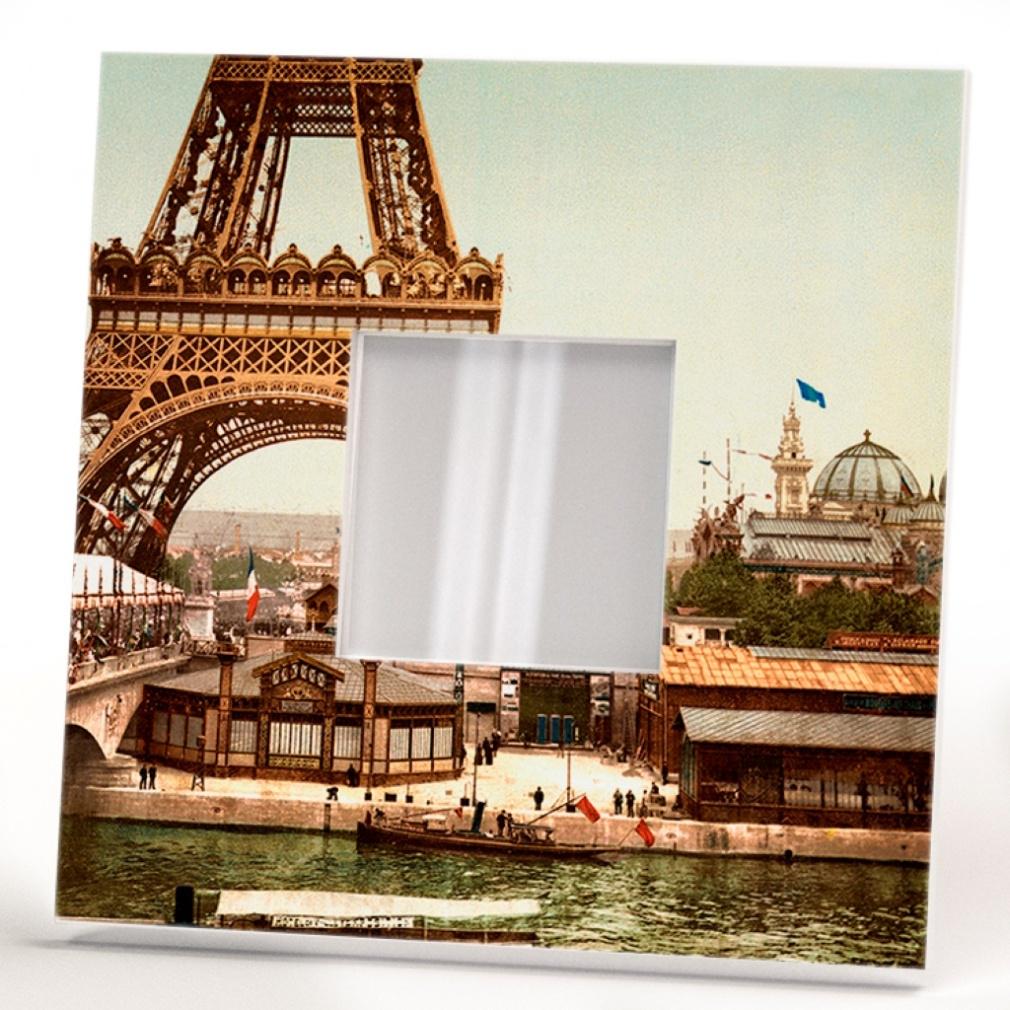 Дзеркало декоративне із зображенням Ейфелева вежа Париж 260х260 мм (M03027) - фото 2