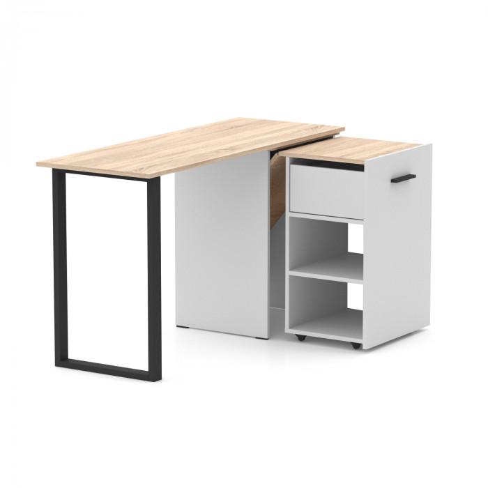 Стол-трансформер Knap Hobana Jumbo B1 World 228х50х77 см Белый/Дуб сонома (S201010221) - фото 3