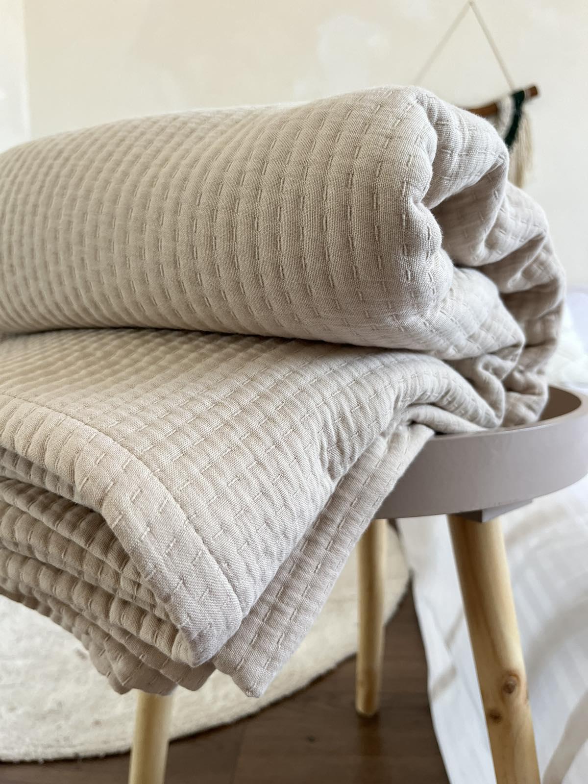 Покрывало стеганое ZEINTEX OSLO хлопковое 200х230 см Бежевый (20941102) - фото 4 Покрывало стеганое ZEINTEX OSLO хлопковое 200х230 см Бежевый (20941102) - фото 4