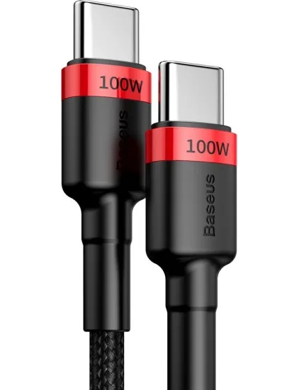 Кабель швидка зарядка 100W Baseus Cafule PD2.0 USB Type C-Type C 1 м Чорний/Червоний (23373337) - фото 2