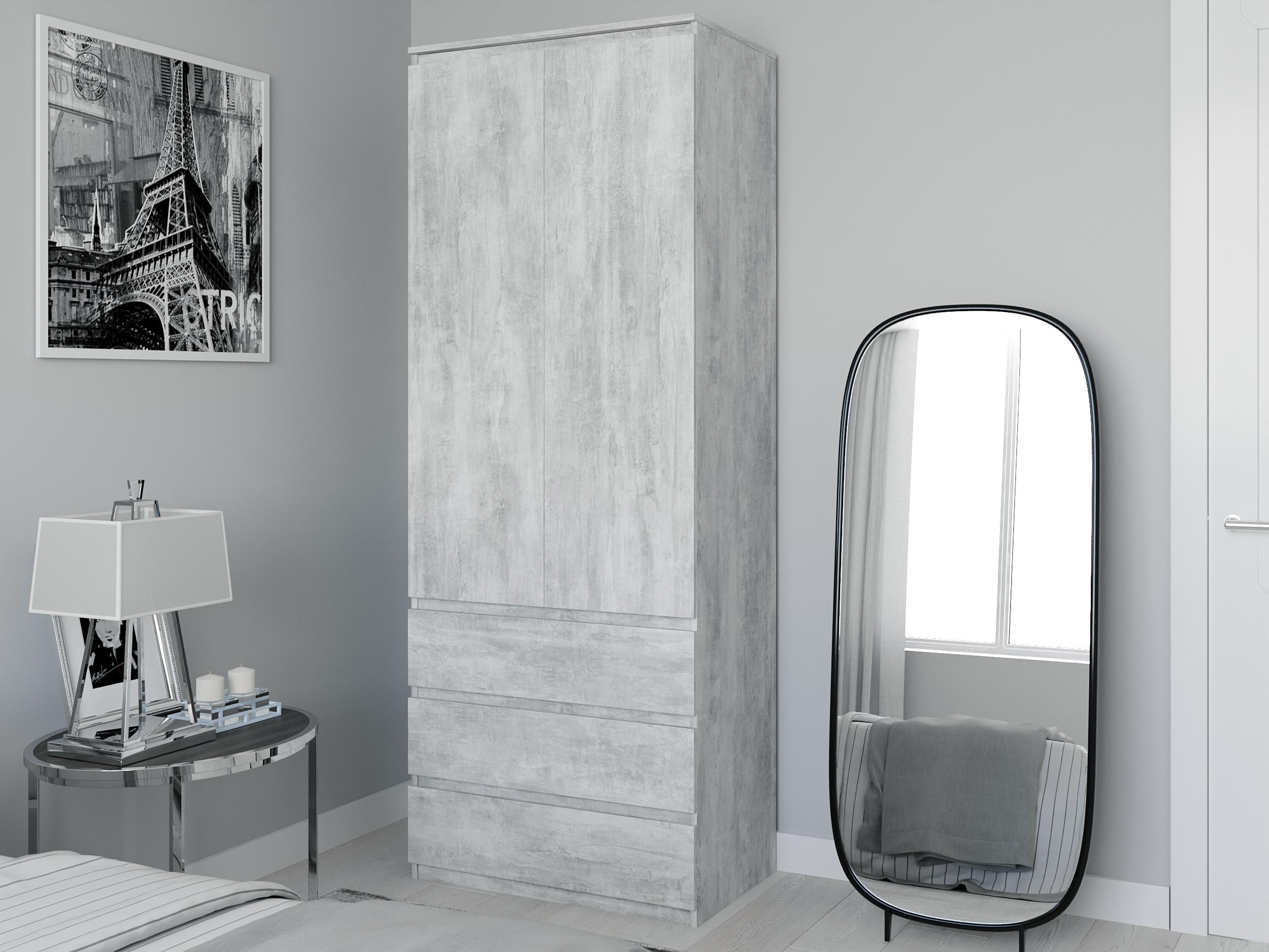 Шкаф двухдверный Moreli FS-211 2115x800x500 мм Бетон