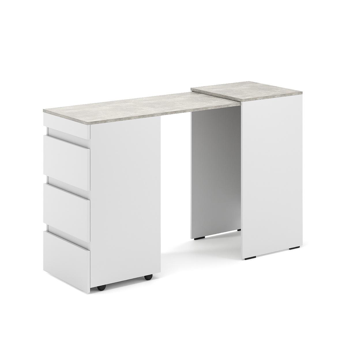 Стол комод-трансформер Molli 1400x450x756 мм Белый бриллиант/Ателье светлый (GATB01010400000) - фото 1 Стол комод-трансформер Molli 1400x450x756 мм Белый бриллиант/Ателье светлый (GATB01010400000) - фото 1