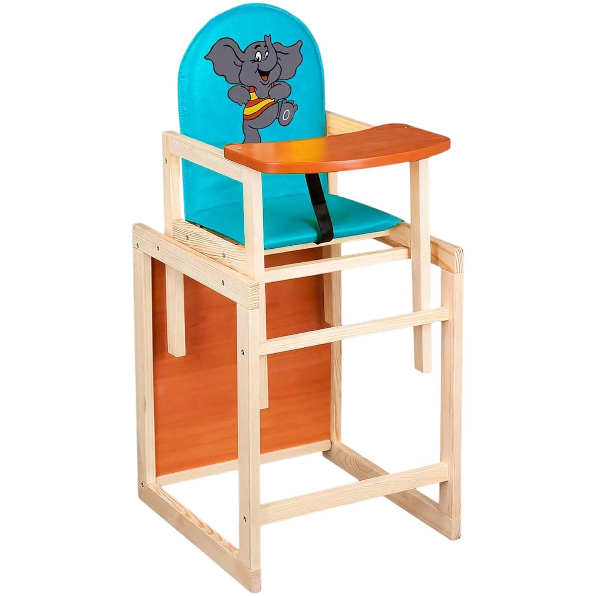 Стульчик для кормления Мася Слоник Голубой (№2036) - фото 1