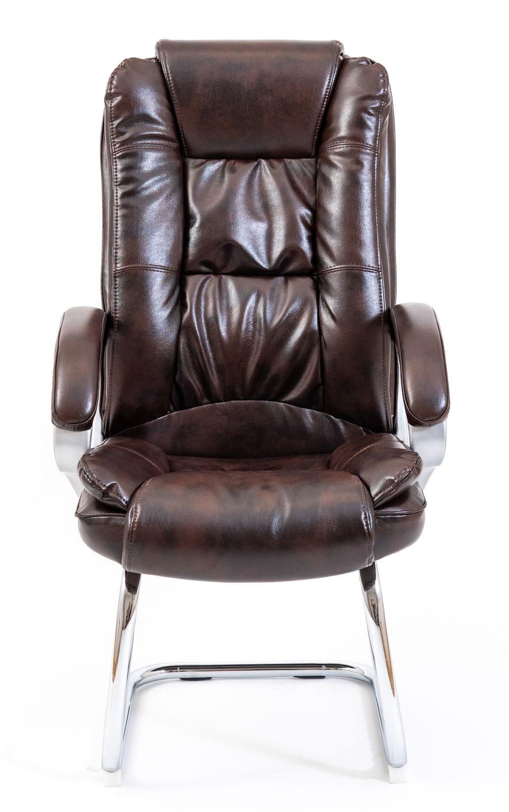 Крісло офісне комп'ютерне California Титан Dark Brown Хром CF Коричневий - фото 2 Крісло офісне комп'ютерне California Титан Dark Brown Хром CF Коричневий - фото 2