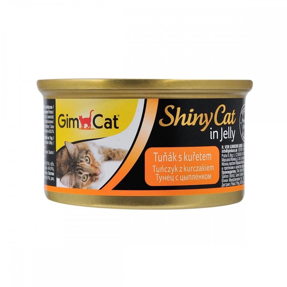 Корм влажный для кошек GimCat Shiny Cat с тунцом и курицей 70 г (1789925344)