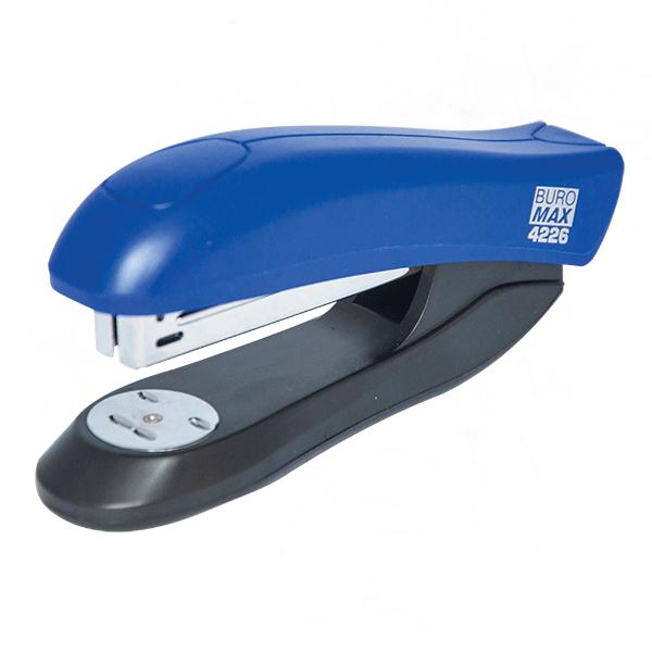 Степлер Buromax скоби №24/26 до 20 аркушів пластиковий Синій (BM.4226-02)