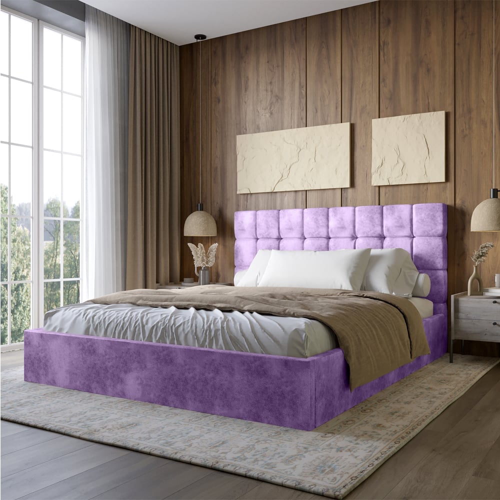 Ліжко двоспальне Lion Піксі Silk 401 180x200 см Лавандовий (Lion-044265)