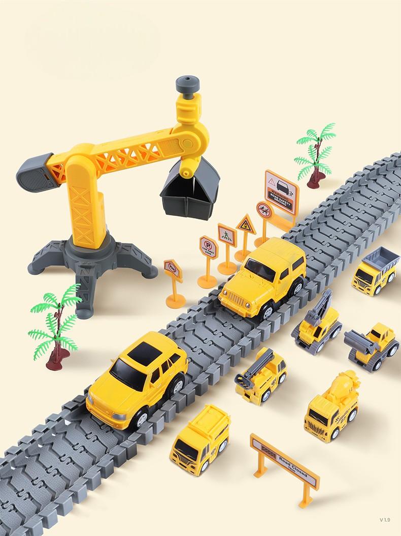 Ігровий набір автотреків Tumama Світна дорога-конструктор з машинкою Жовтий (30487937) - фото 7 Ігровий набір автотреків Tumama Світна дорога-конструктор з машинкою Жовтий (30487937) - фото 7