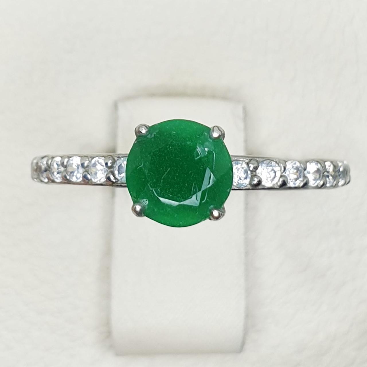 Кольцо серебряное с изумрудом р. 17 1,7 г (1428861067)