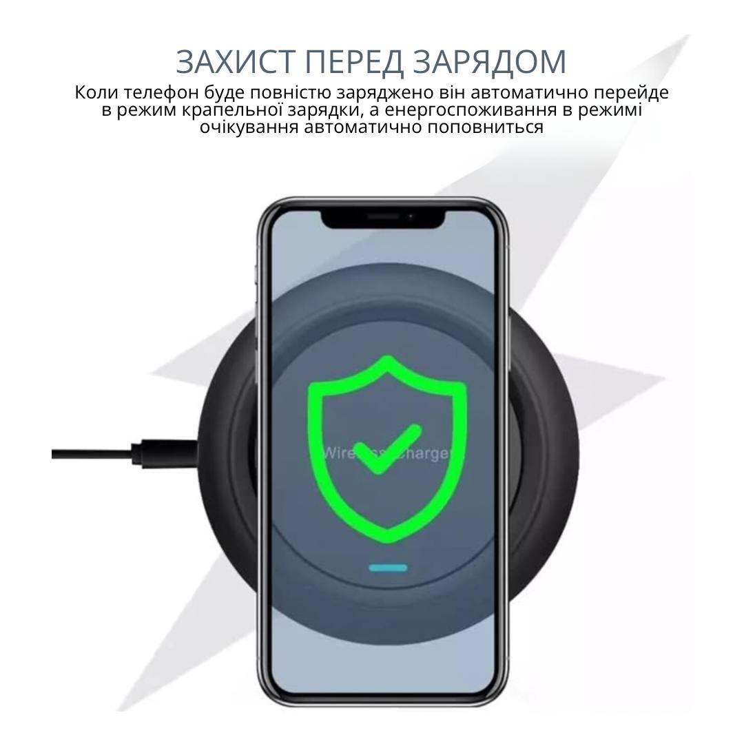 Зарядний пристрій бездротовий Bodasan Wireless Charger для мобільних телефонів (Q18) - фото 2