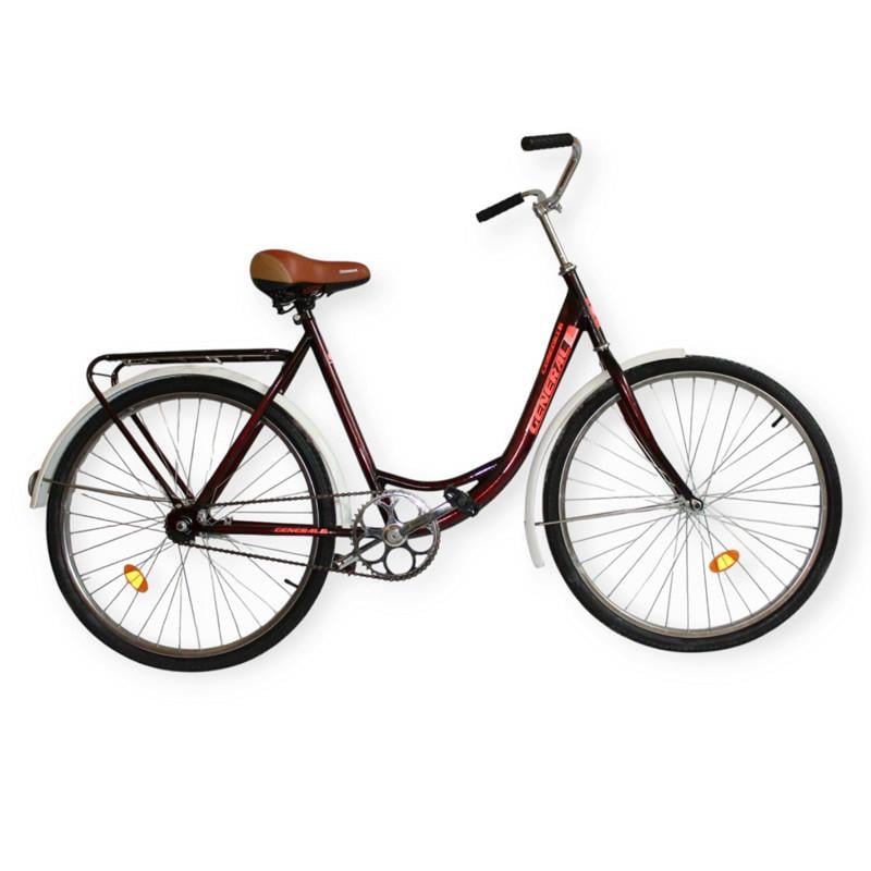 Велосипед женский 26 General Комфорт в сборе Бордовый (2684456822)