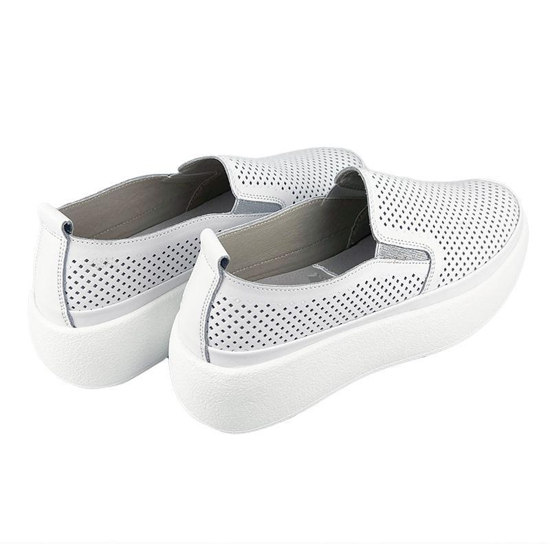 Лофери жіночі шкіряні імітація перфорації 10152-1 p. 36 23 см Білий - фото 4 Лофери жіночі шкіряні імітація перфорації 10152-1 p. 36 23 см Білий - фото 4