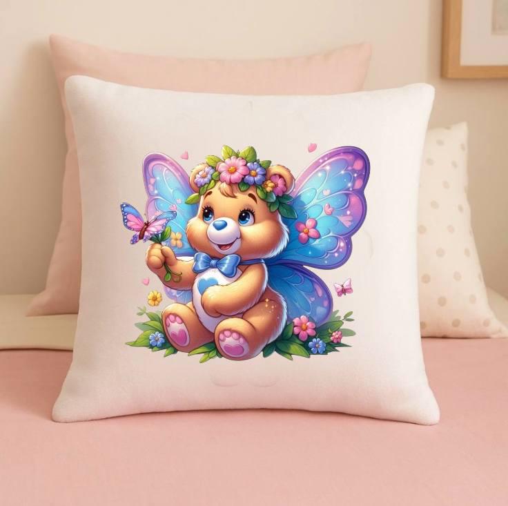Подушка декоративна плюшева Ведмедик-фея 30x30 см (29026058)