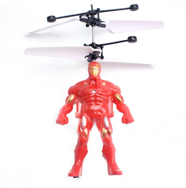 Летающая игрушка индукционная Hero Flying Iron-man Железный человек LED с двумя винтами Летающая игрушка индукционная Hero Flying Iron-man Железный человек LED с двумя винтами