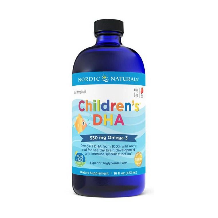 Омега жирные кислоты для детей Nordic Naturals Children's DHA 530 mg Omega-3 473 мл Клубника (18891-01)