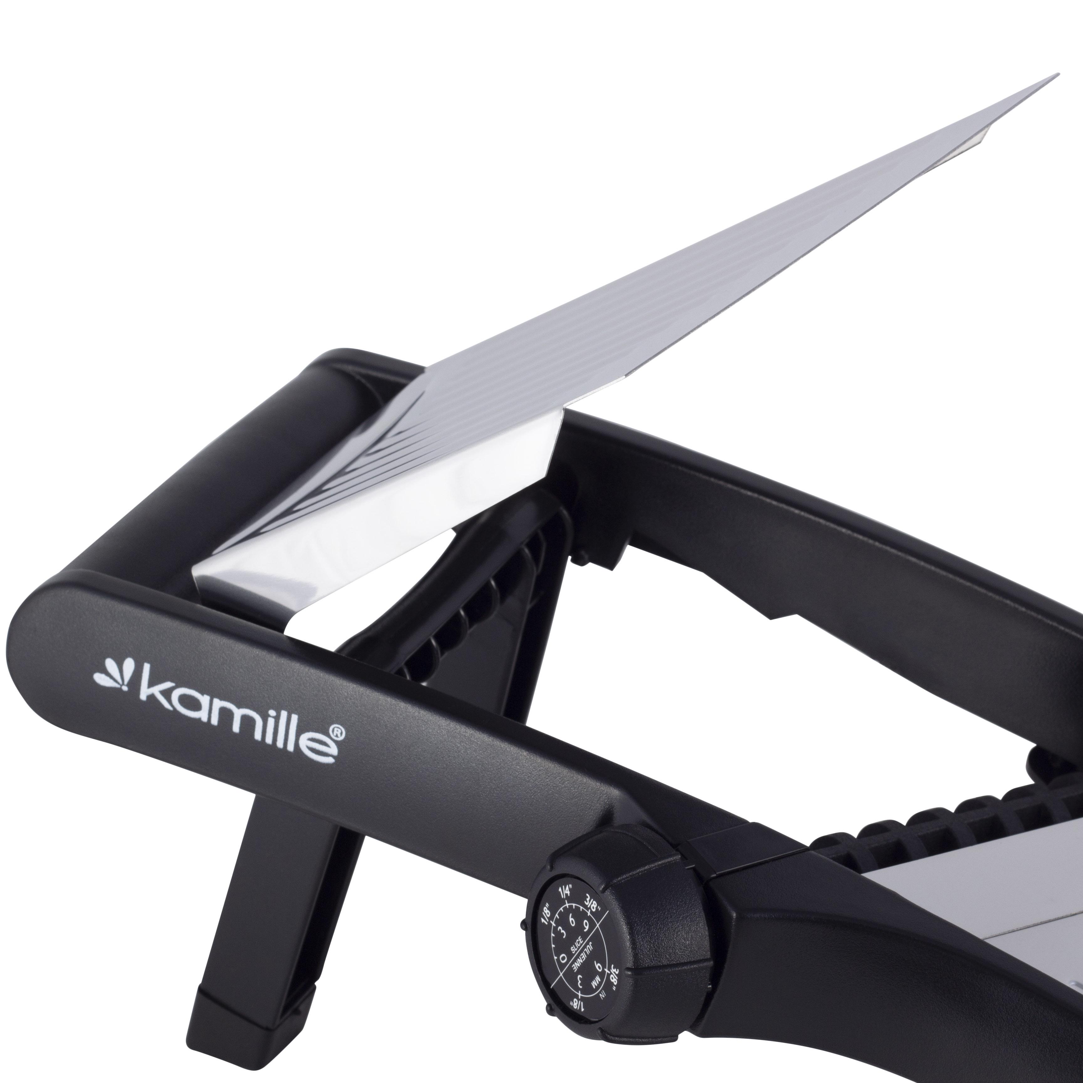 Шинківка-овочерізка металева Kamille 38х17х13 см Чорний (10084) - фото 4 Шинківка-овочерізка металева Kamille 38х17х13 см Чорний (10084) - фото 4