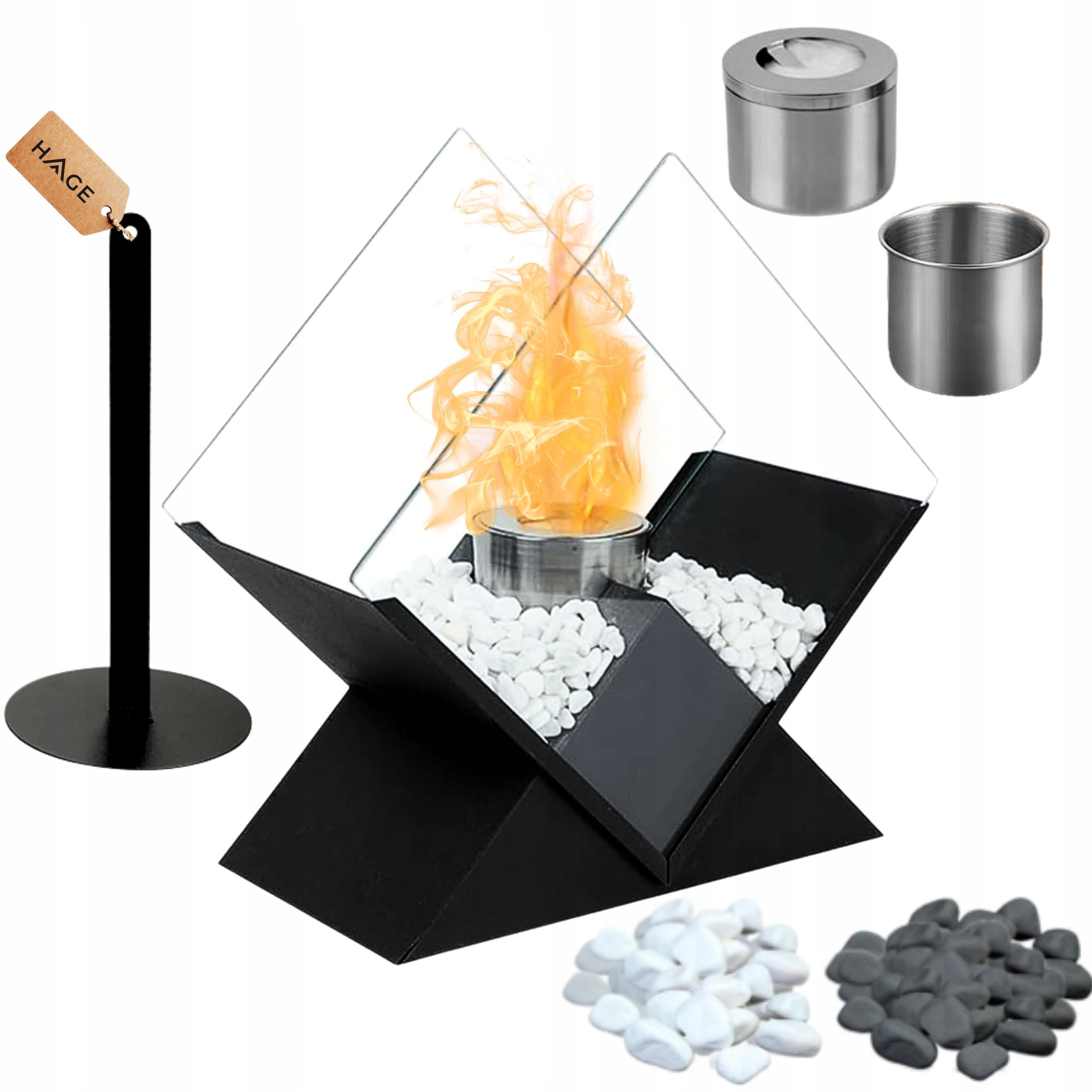 Биокамин для дома и террасы бездымный работает на биотопливе HAGE (GH-024)