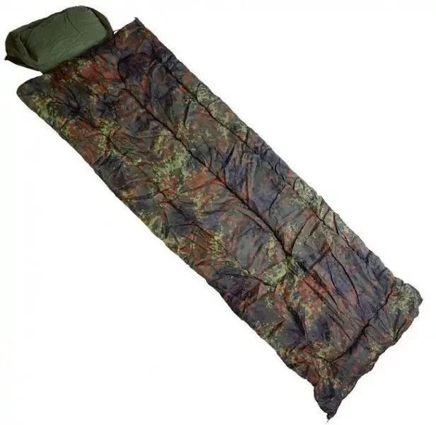 Спальный мешок демисезонный армейский Mil-Tec Pilot Sleeping Bag Flecktarn 0°C (14101021)