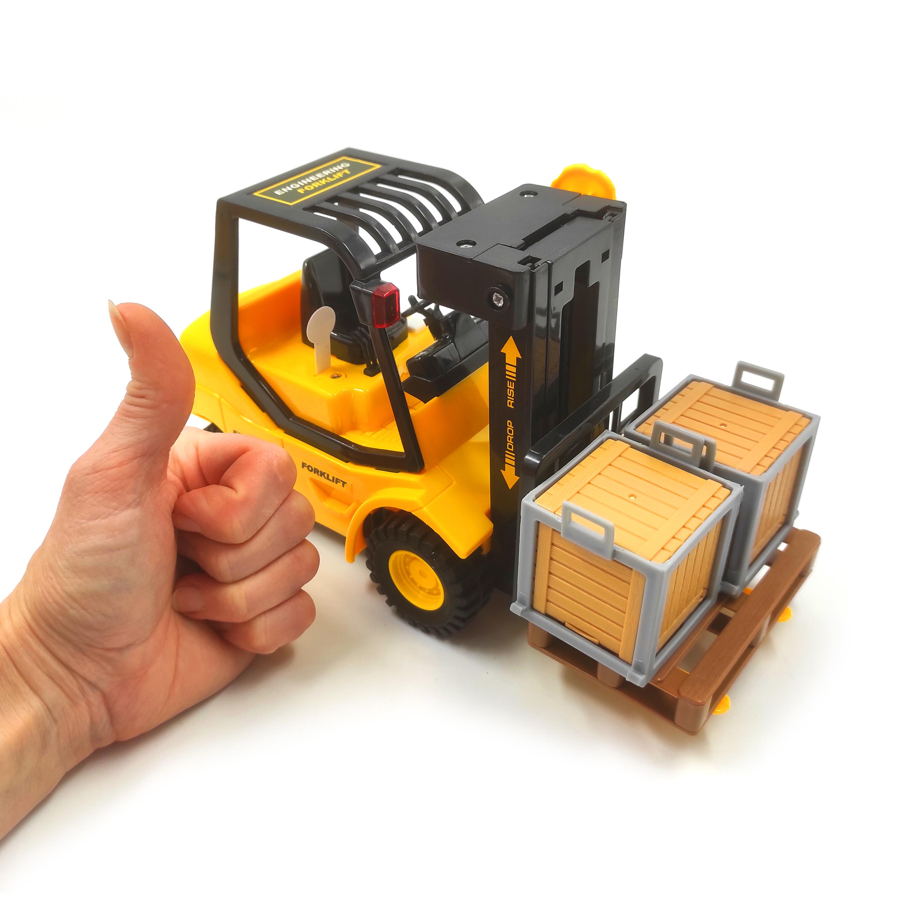 Грузовая машинка Forklift Спецтехника со звуковыми эффектами 21 см Разноцветный (88336) - фото 12