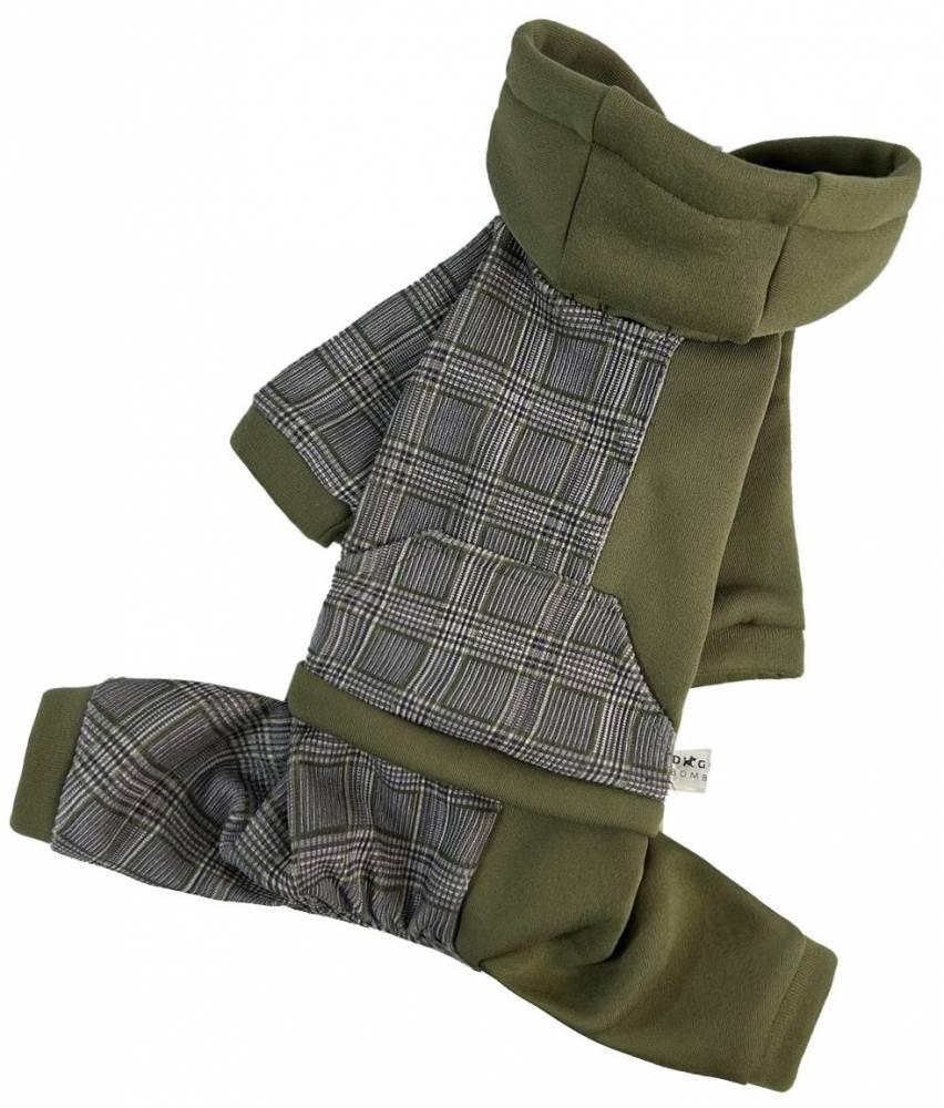 Костюм для собак в клетку D-184 р. 6 Хаки (77671123)