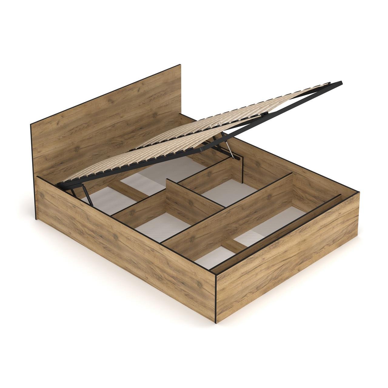 Кровать двуспальная Мебель-сервис Bruklin с ламелями и подъемным механизмом 160х200 см (28063834) - фото 4 Кровать двуспальная Мебель-сервис Bruklin с ламелями и подъемным механизмом 160х200 см (28063834) - фото 4