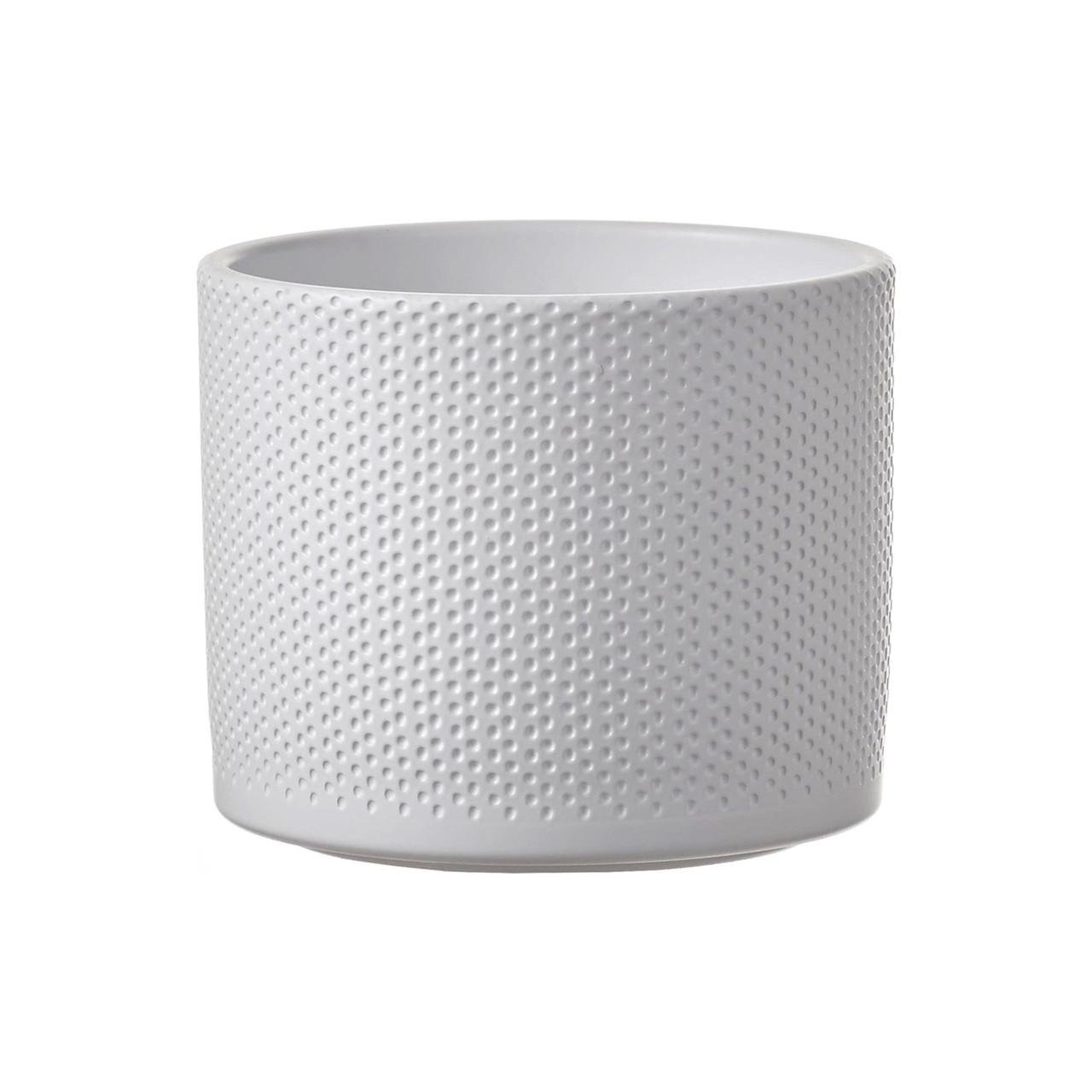 Кашпо Edelman Era pot round рельефный 13,5х12,5 см Белый (A-025790)