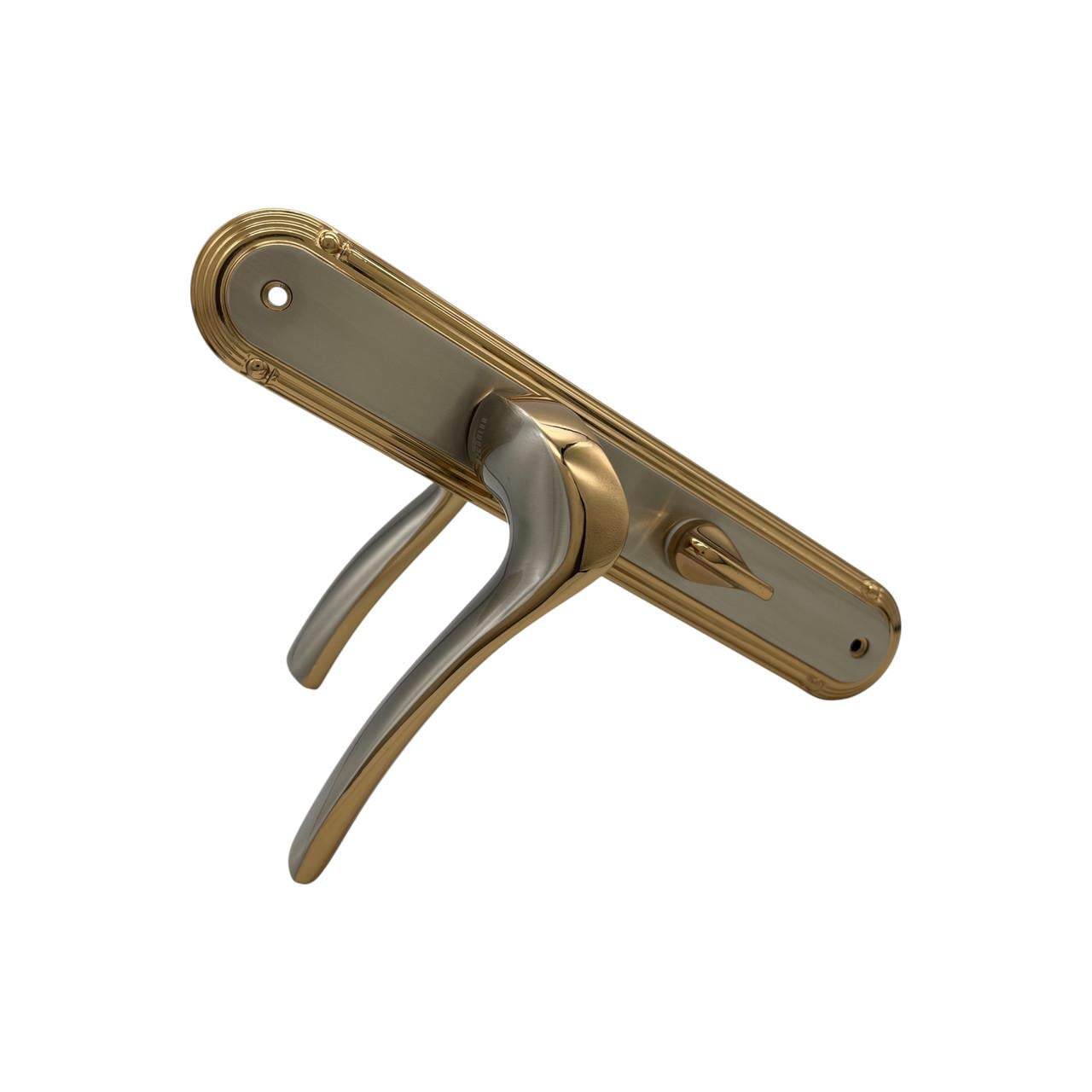 Ручки с защелкой Ozcanlar Onix Kol Alb/Saten WC 72 мм (330097)