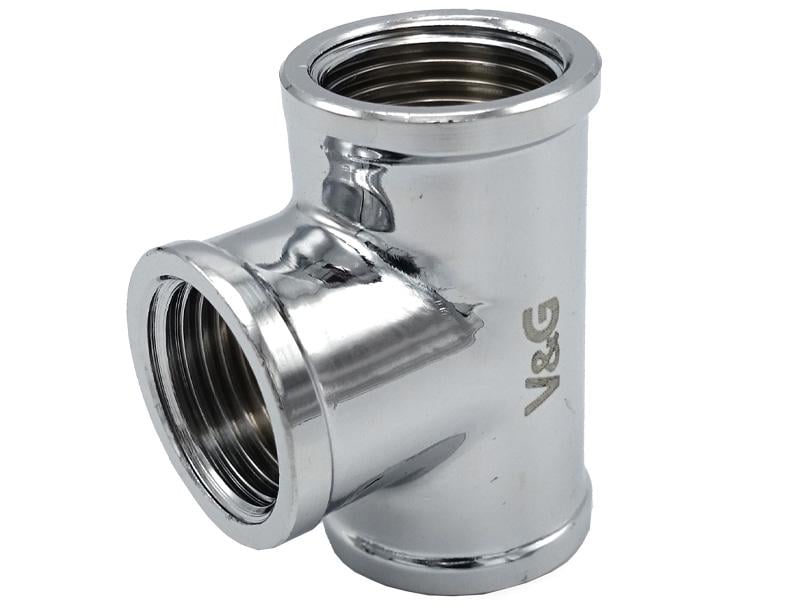 Тройник хромированный Valogin 3/4" ВВВ (VG-202802)