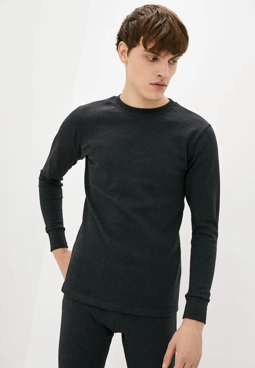 Термокофта мужская Hibrand на байке с длинным рукавом XL Графитовый (58-71-1545251530)