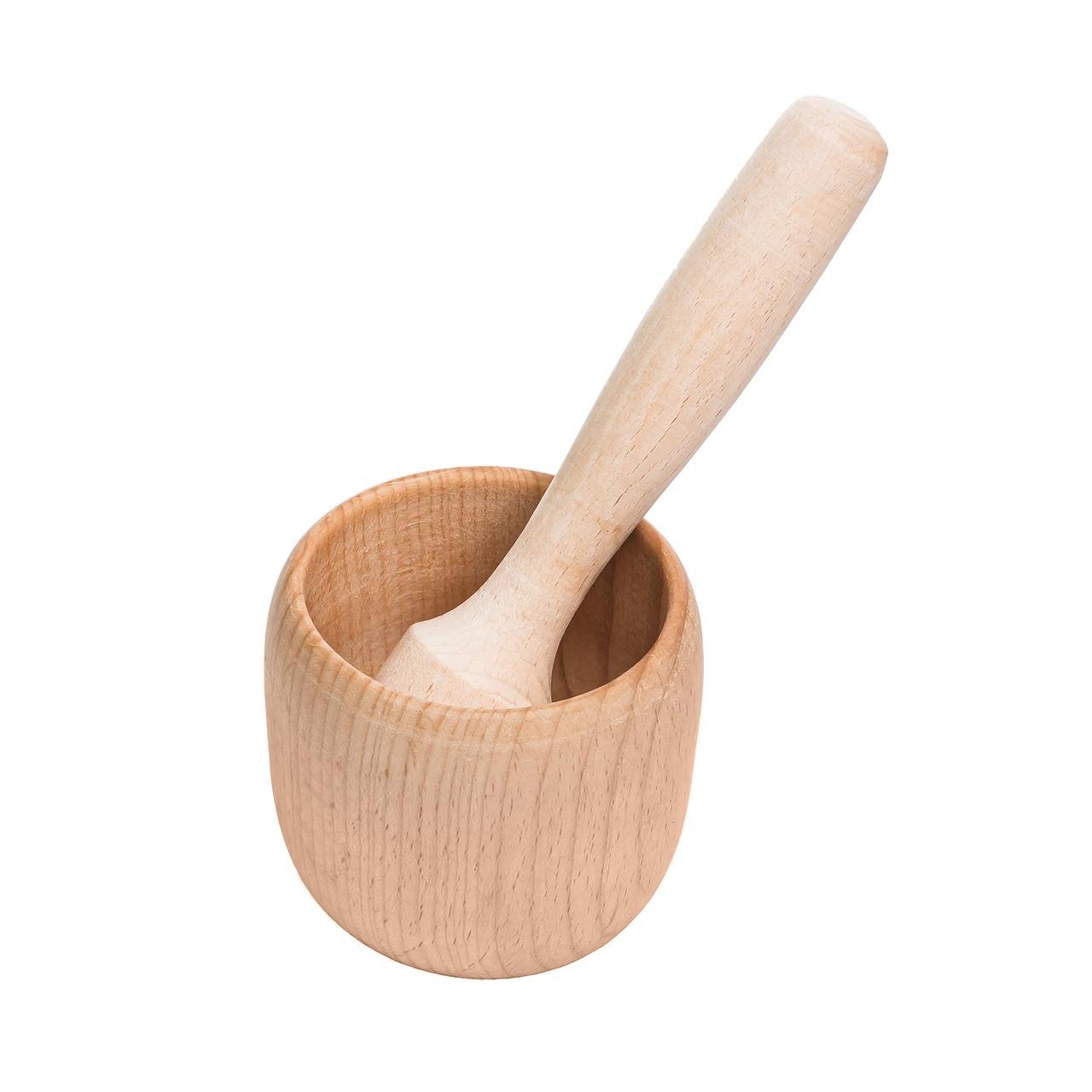 Ступка с пестиком деревянная 8,5х7,5 см (1759636340) - фото 3