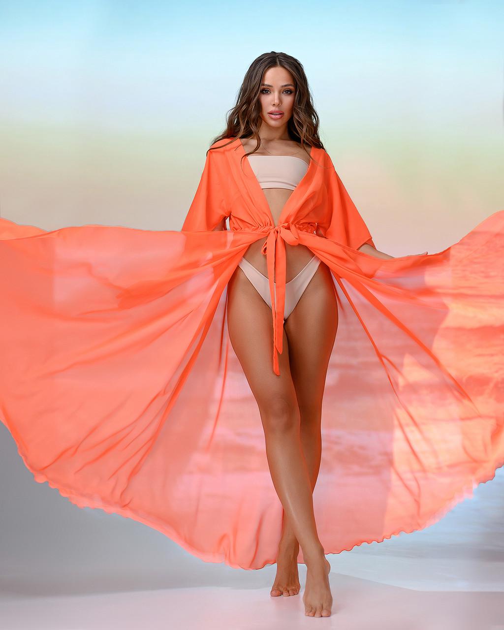 Туника пляжная 001 OS р. 42-48 Оранжевый (33386491)