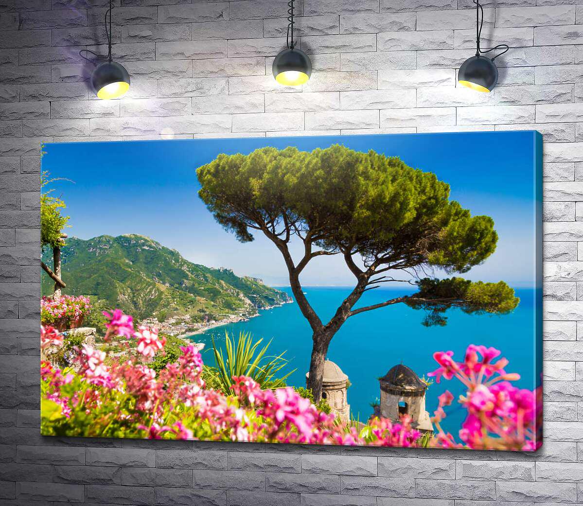 Картина ArtPoster Заворожливий вид італійського узбережжя 130x86 см Модуль №1 (004330)