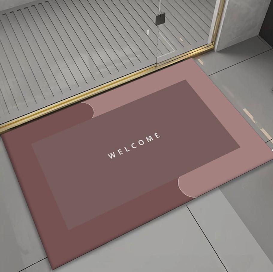 Килимок придверний прямокутний 60х40 см Рожевий (11855)
